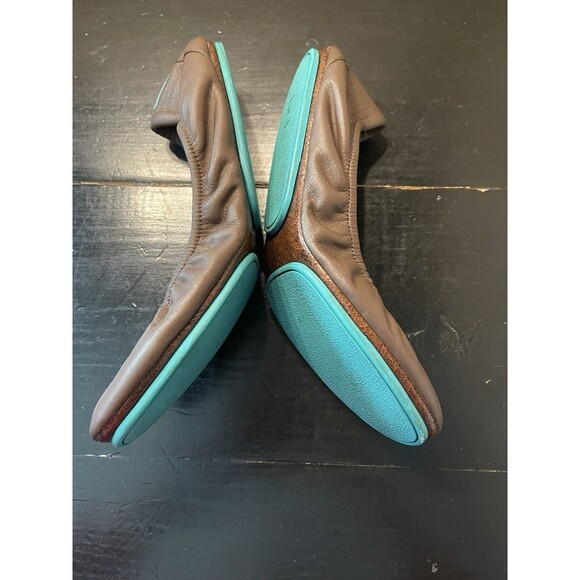 TIEKS By Gavrieli Matte Leather Women's Ballet Flats Shoes Size: 9 Brown Teal - Picture 8 of 10